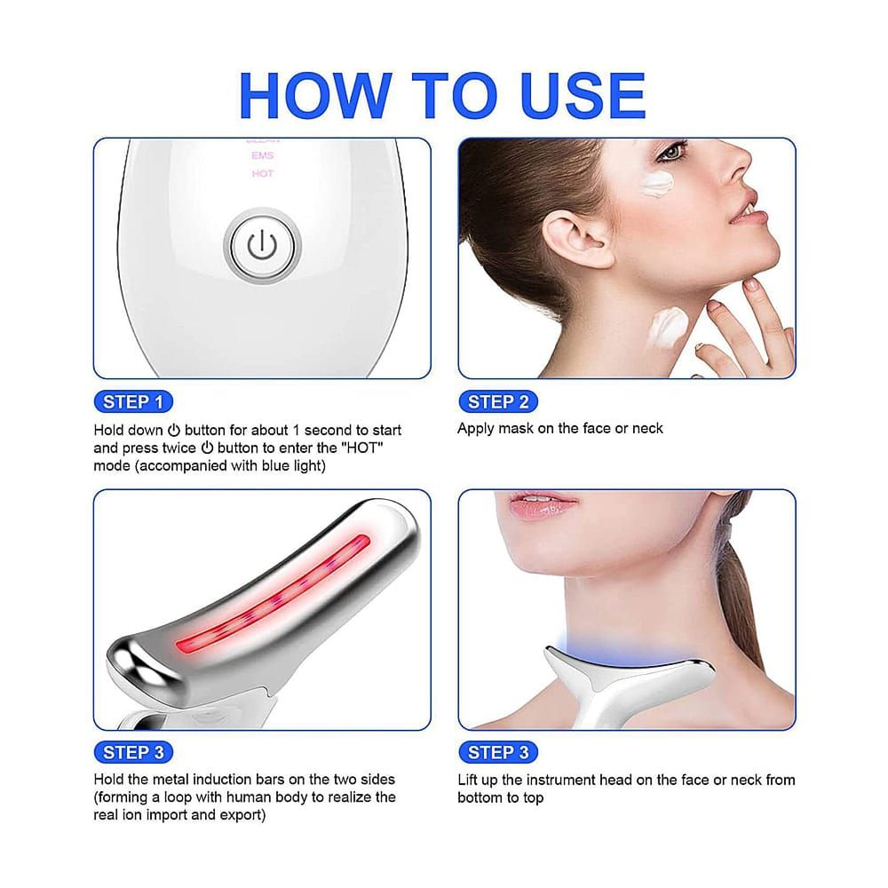 LED Beauty Massager for Face & Neck — Tighten, Lift & Glow