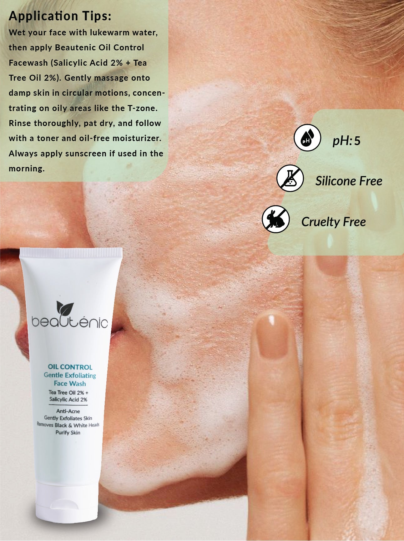 Oil Control Facewash – With Tea Tree Oil & 2% Salicylic Acid