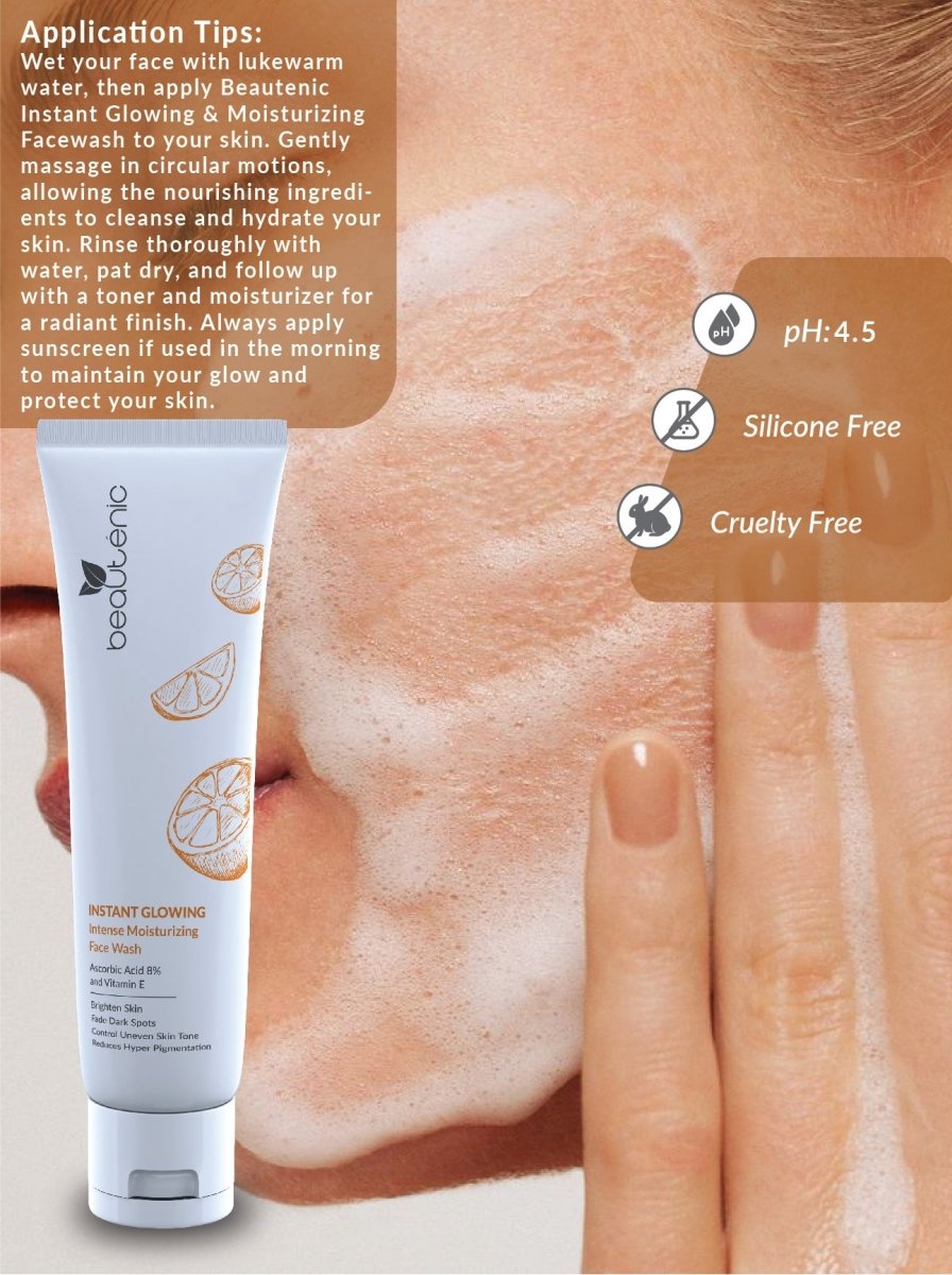 Instant Glowing Facewash (Vitamin C and E)